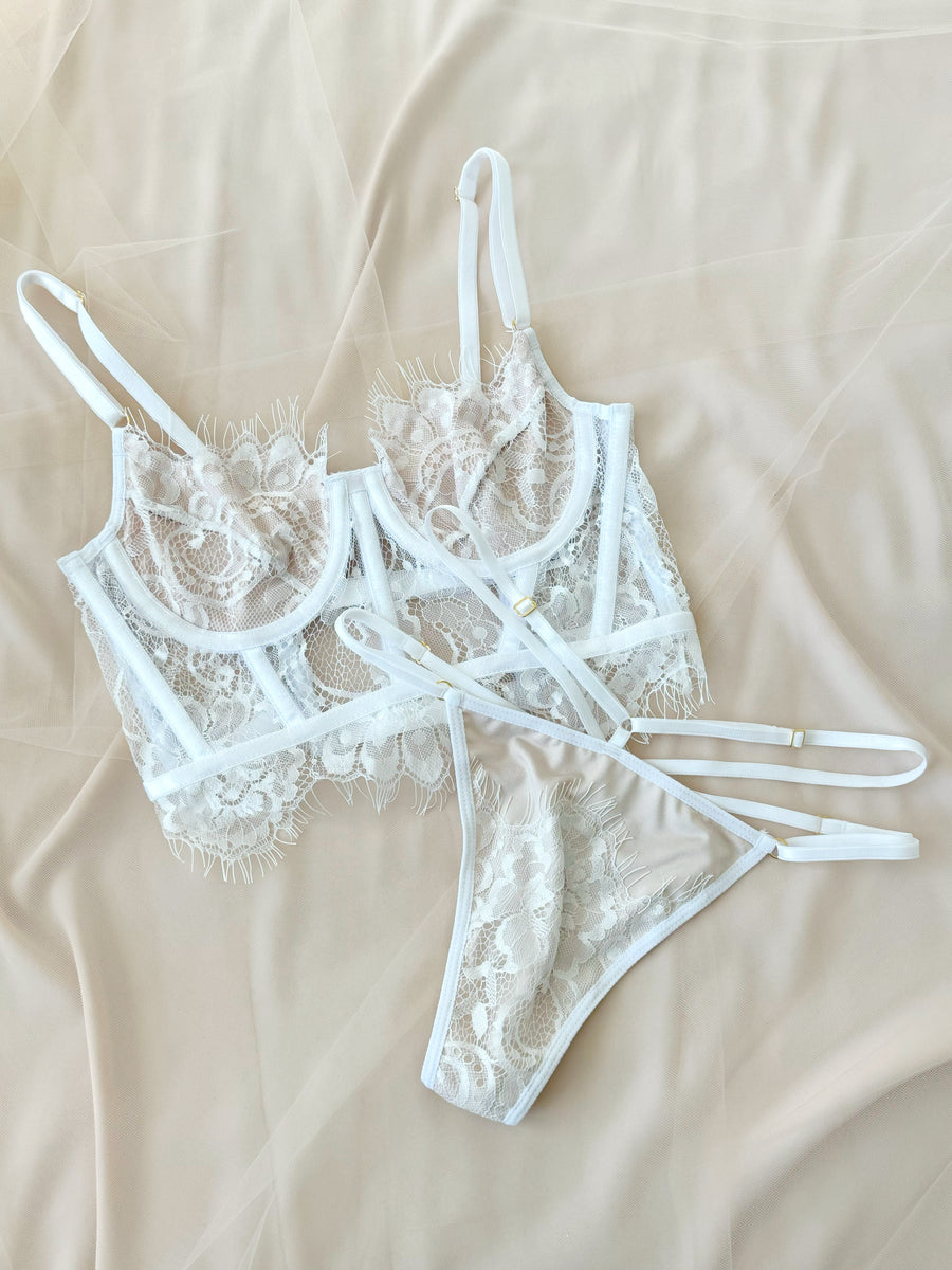 Mary Rose White Set – Cannela Lingerie